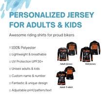 Load image into Gallery viewer, Black MX racing jersey UPF30+ dirt bike Motocross custom kid adult rider off-road motorcycle shirt PDT195
