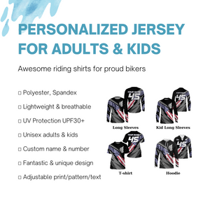 Personalized Hard Enduro Jersey UPF30+ Patriotic Enduro Racing Shirt American Dirt Bike Adult&Kid Jersey| NMS732