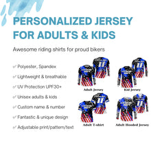 Load image into Gallery viewer, Personalized BMX jersey Adult kid American bike shirts UPF30+ bicycle clothes USA Cycling gear| SLC81