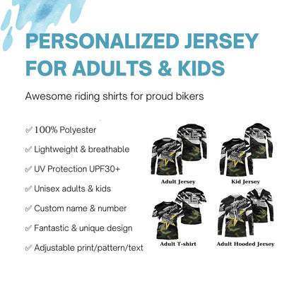 Camo mountain bike jersey Cycling gear mens UPF30+ bike shirt adult kid MTB racing clothes| SLC134
