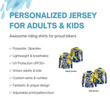 Load image into Gallery viewer, Yellow BMX racing jersey Adult Kid UPF30+ freestyle riding shirt Extreme Cycling gear| SLC71