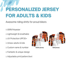 Load image into Gallery viewer, Dirtbike Racing Jersey UPF30+ Personalized Orange Camo Motocross Off-road MX Riding Jersey NMS1251