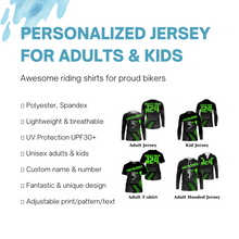 Load image into Gallery viewer, Custom Motocross Jersey Name and Number UPF30+ Dirt Bike Racing Shirt Off-Road Extreme MX Adult&amp;Kid| NMS768