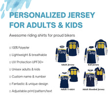 Load image into Gallery viewer, Motocross racing custom jersey UPF30+ men women kids dirt bike offroading motorcycle rider outfits NMS1009