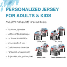 Load image into Gallery viewer, BMX Life American BMX racing jersey UPF30+ Personalized patriotic Cycling shirt Motocross Racewear| SLC11