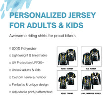 Load image into Gallery viewer, Customizable youth adult kid Motocross jersey UPF30+ dirt bike racing off-road motorcycle shirt PDT97