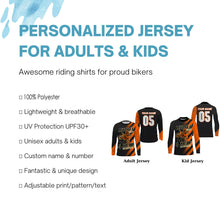 Load image into Gallery viewer, Let's Get Dirty personalized Motocross jersey UPF30+ Extreme dirt bike racing offroad long sleeves NMS1103