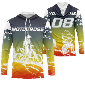 Motocross Personalized Jersey T-shirt Youth Long Sleeves, Dirt Bike Racing Motorcycle Off-road Riders| NMS590