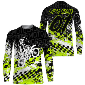 Personalized Motocross Jersey Custom Number Tire Track Motorcycle Shirt Off-Road Dirt Bike Racing| NMS550