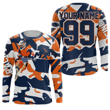 Load image into Gallery viewer, Personalized Motocross racing jersey kids men women UV camo dirt bike off-road motorcycle shirt PDT134