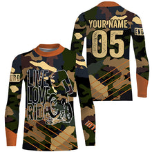 Load image into Gallery viewer, Love live ride Camo MTB downhill jersey UPF30+ adult kid mountain bike shirt Cycling clothes| SLC235