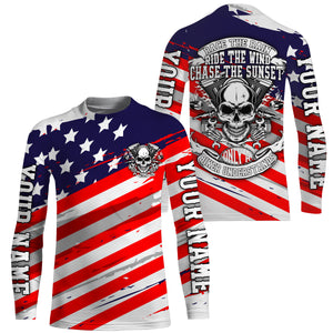 Patriotic Riding Jersey Personalized UPF30+ American Biker Motorcycle Shirt US Racing Jersey Adult&Kid| NMS713