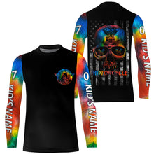 Load image into Gallery viewer, Rainbow Skull Rider Personalized Jersey UPF30+ Patriotic Motorcycle Engine Shirt Biker Off-road Riding| NMS606