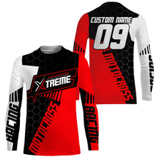 Load image into Gallery viewer, Extreme Motocross Jersey Personalized UPF30+ Racing Shirt Dirt Bike Off-road Biker Motorcycle - Red| NMS630