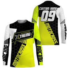 Load image into Gallery viewer, Extreme Motocross Jersey Personalized UPF30+ Racing Shirt Dirt Bike Off-road Biker Motorcycle - Yellow| NMS632