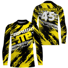 Load image into Gallery viewer, Yellow adult kid MTB jersey UPF30+ mountain biking shirt Custom extreme cycling bicycle gear| SLC50