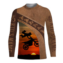 Load image into Gallery viewer, Motocross Leather Pattern Personalized Jersey Dirt Bike Riding Shirt Off-road Motorcycle Riders| NMS510