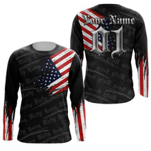 Load image into Gallery viewer, American Flag personalized dirt bike jersey Motocross youth men UV off-road patriotic racing shirt PDT199