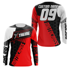Load image into Gallery viewer, Extreme Motocross Jersey Personalized UPF30+ Racing Shirt Dirt Bike Off-road Biker Motorcycle - Red| NMS630