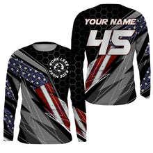 Load image into Gallery viewer, Personalized Racing Jersey UPF30+ Patriotic Work Less Ride More Dirt Bike Motocross Racewear NMS596