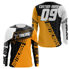 Load image into Gallery viewer, Extreme Motocross Jersey Personalized UPF30+ Racing Shirt Dirt Bike Off-road Biker Motorcycle - Orange| NMS629