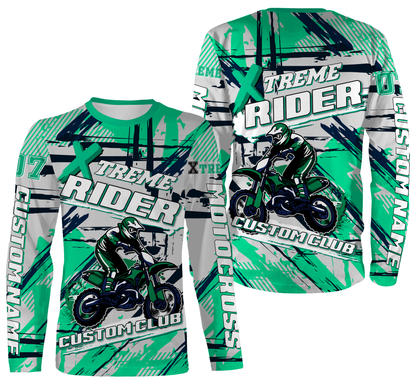 Extreme Motocross All Over Printed Long Sleeves Hoodie Tshirt, Personalized Motorcycle Off-road Racing| NMS286