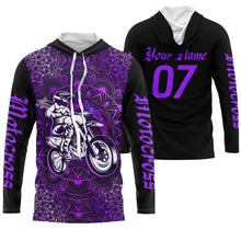 Load image into Gallery viewer, Motocross Girl Jersey Personalized UPF30+ Purple MX Women Shirt Female Dirt Bike Rider Motorcycle| NMS660