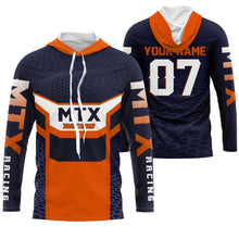 Load image into Gallery viewer, MTX racing jersey UPF30+ personalized Motocross orange dirt bike shirt off-road motorcycle jersey| NMS877