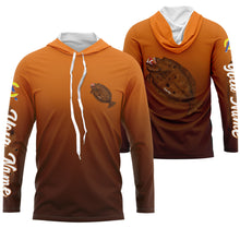 Load image into Gallery viewer, Flounder fishing custom name with angry Flounder ChipteeAmz's art UV protection shirts AT016
