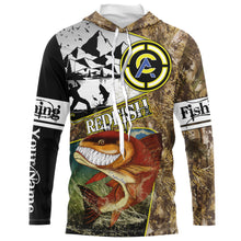 Load image into Gallery viewer, Redfish fishing camo custom name with funny Redfish angry ChipteeAmz&#39;s art UV protection shirts AT018