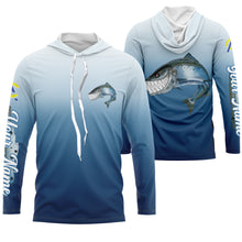 Load image into Gallery viewer, Salmon fishing custom name with funny Salmon ChipteeAmz&#39;s art UV protection shirts AT027