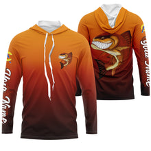 Load image into Gallery viewer, Redfish fishing custom name with angry Redfish ChipteeAmz's art UV protection shirts AT005