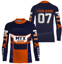 Load image into Gallery viewer, MTX racing jersey UPF30+ personalized Motocross orange dirt bike shirt off-road motorcycle jersey| NMS877