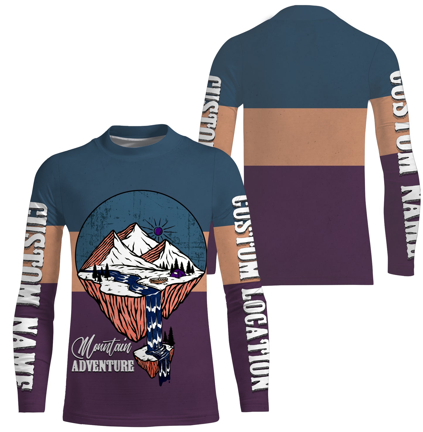 Customized Mountain Adventure Shirt for Men Hiking Shirt Men Vintage T-Shirt UV Hiking Shirt SP11
