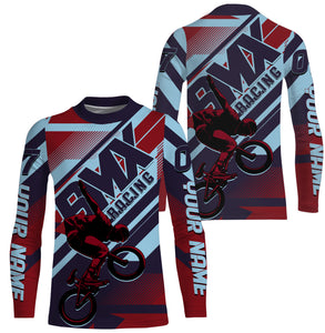 BMX racing jersey Custom UPF30+ Freestyle stunt riding shirts off-road Cycling adult kid racewear| SLC38