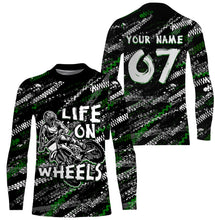 Load image into Gallery viewer, Life on Wheels Personalized Motocross Jersey Tire Track Motorcycle Shirt Off-Road Dirt Bike Racing| NMS586