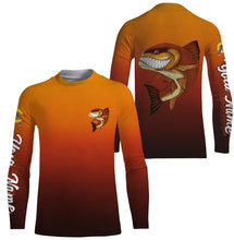 Load image into Gallery viewer, Redfish fishing custom name with angry Redfish ChipteeAmz's art UV protection shirts AT005