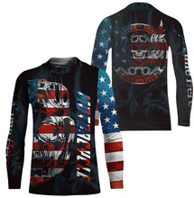 Load image into Gallery viewer, Patriotic Motorcycle Jersey UPF30+ Personalized Skull Biker Riding Shirt American Off-Road Jersey| NMS731