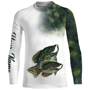 Crappie fishing ChipteeAmz's art custom name UV protection shirts with funny Crappie fish art AT031