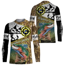 Load image into Gallery viewer, Trout fishing custom name with funny Trout ChipteeAmz&#39;s art UV protection shirts AT009