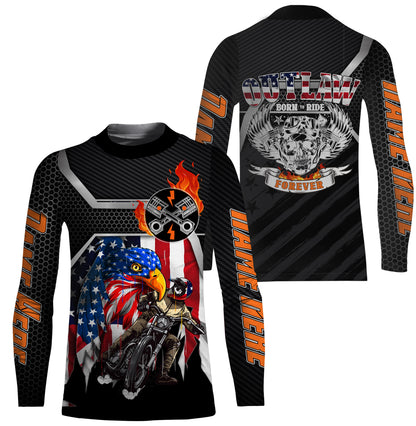 American Eagle Biker Jersey UPF30+ Anti UV Personalized Motorcycle Off-road Racing Patriotic Racewear| NMS462