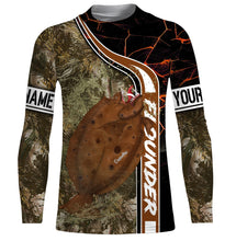 Load image into Gallery viewer, Flounder fishing custom name with ChipteeAmz's art UV protection shirts AT020
