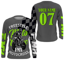 Load image into Gallery viewer, Freestyle Motocross Jersey FMX Personalized UPF30+ Shirt Adults &amp; Kid Dirt Bike Riders Motorcycle Racing| NMS688