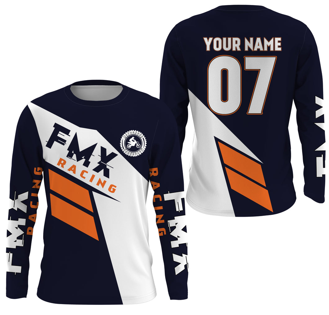 Personalized FMX Jersey UPF30+ Freestyle Motocross Shirt Adults & Kid Dirt Bike Riders Motorcycle Racing| NMS689