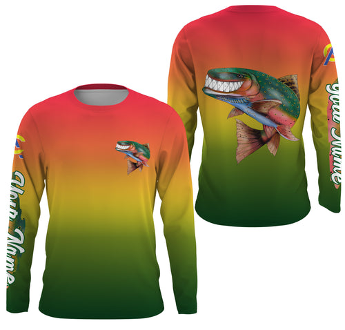 Trout fly fishing custom name with funny Trout ChipteeAmz's art UV protection shirts AT010