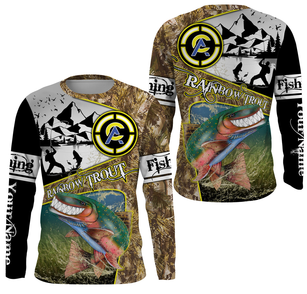 Trout fishing custom name with funny Trout ChipteeAmz's art UV protection shirts AT009