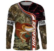 Load image into Gallery viewer, Redfish puppy drum fishing custom name with ChipteeAmz's art UV protection shirts AT021