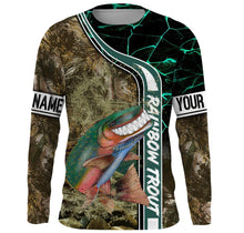 Load image into Gallery viewer, Rainbow trout fishing custom name with ChipteeAmz&#39;s art UV protection shirts AT022