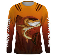 Load image into Gallery viewer, Redfish puppy drum fishing art custom name with angry redfish ChipteeAmz&#39;s art UV protection shirts AT030