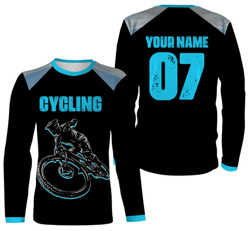 Personalized Cycling Jersey - Mountain Biking Jersey MTB Long Sleeve Shirt for Cyclist Bike Rider JTS419